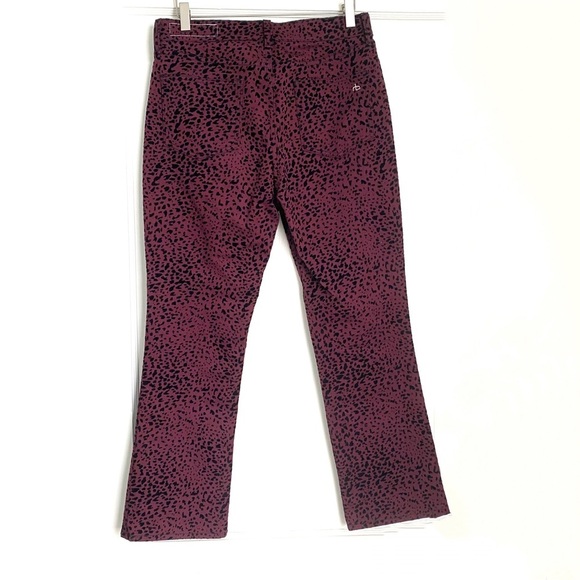 RAG & BONE Hana Cheetah Bootcut Jeans in Burgundy size 28 - Picture 6 of 11